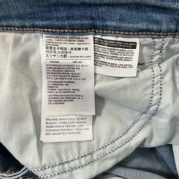 Levi’s Classic Straight Mid Rise Jeans Plus Size‎ 24W Light Wash Cotton Zip NEW - Picture 7 of 9